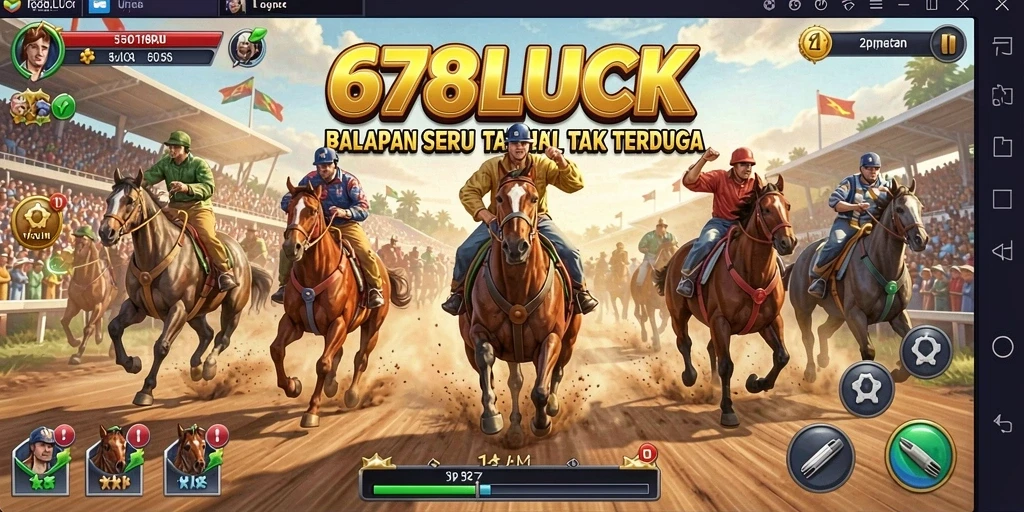 Gameplay mendebarkan di 678LUCK dengan mobil balap yang cepat.