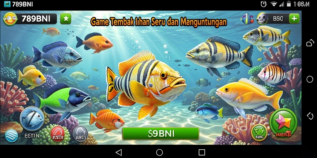 Tampilan gameplay Tembak Ikan yang seru dan mengasyikkan.