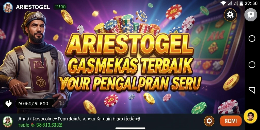 Tampilan gameplay ARIESTOGEL yang menarik dan menghibur.