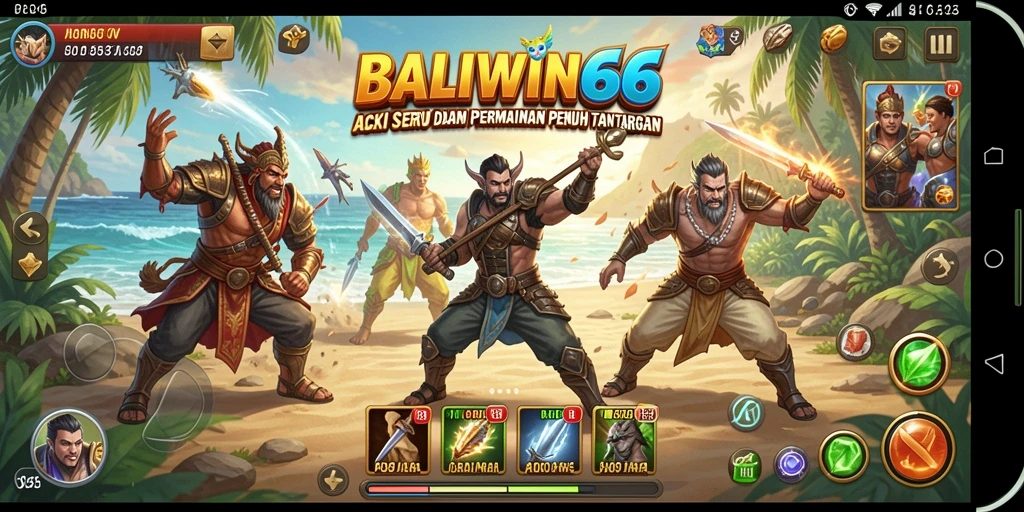 Tampilan gameplay seru dan mendebarkan dalam BALIWIN66.