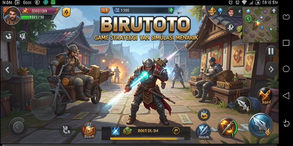 Tampilan gameplay BIRUTOTO yang mendebarkan dan penuh strategi.