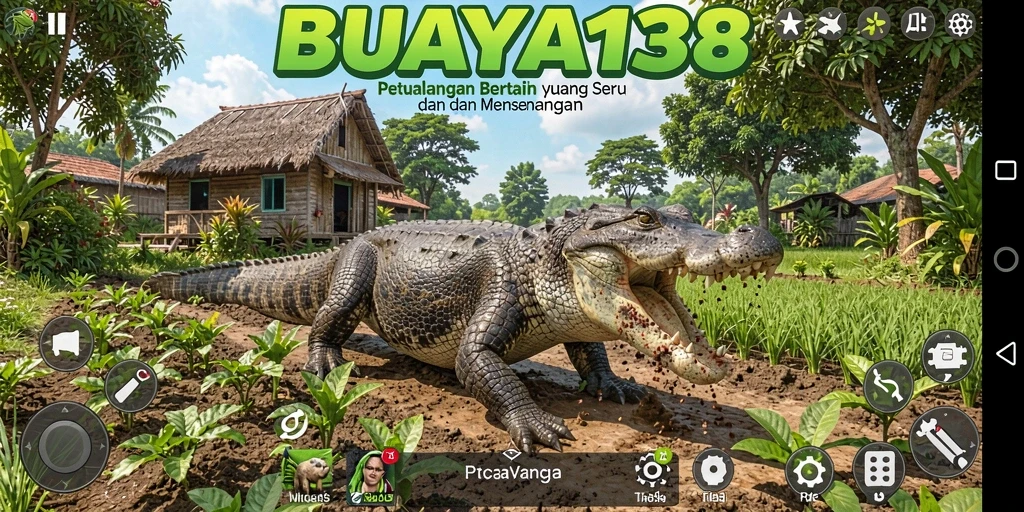 Screenshot gameplay yang menarik dari BUAYA138 dengan aktivitas pertanian.