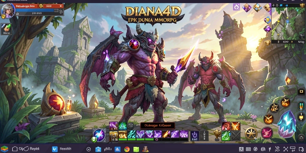Tampilan menarik gameplay <strong>DIANA4D</strong> dengan aksi petualangan MMORPG.
