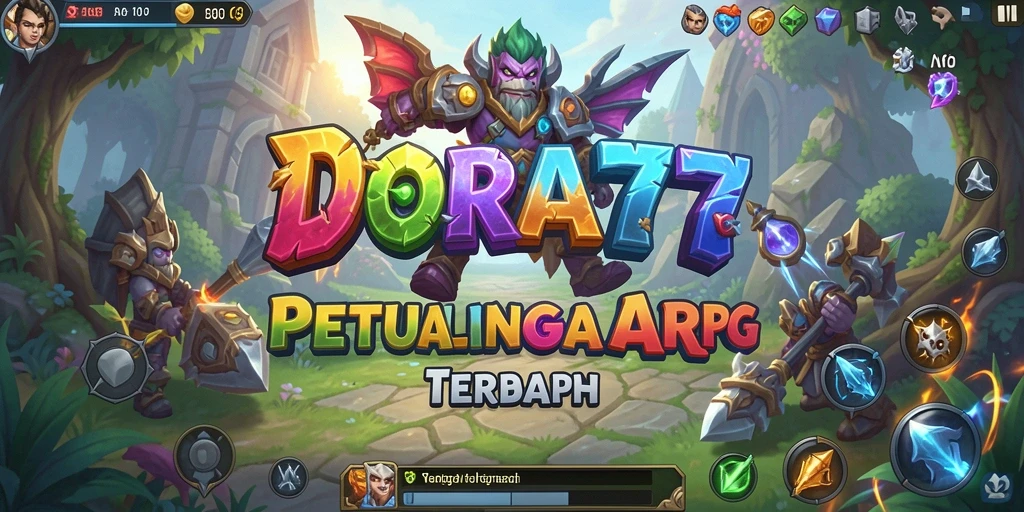 Screenshot DORA77 menampilkan aksi pertarungan seru dalam permainan ARPG.