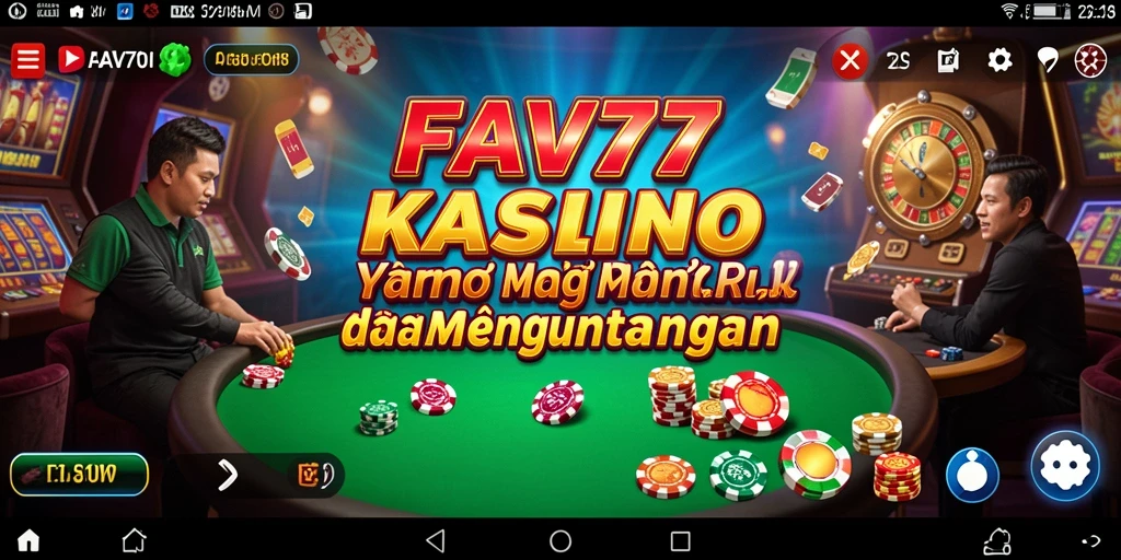 Tampilan gameplay Kasino yang menarik dan interaktif di FAV77.