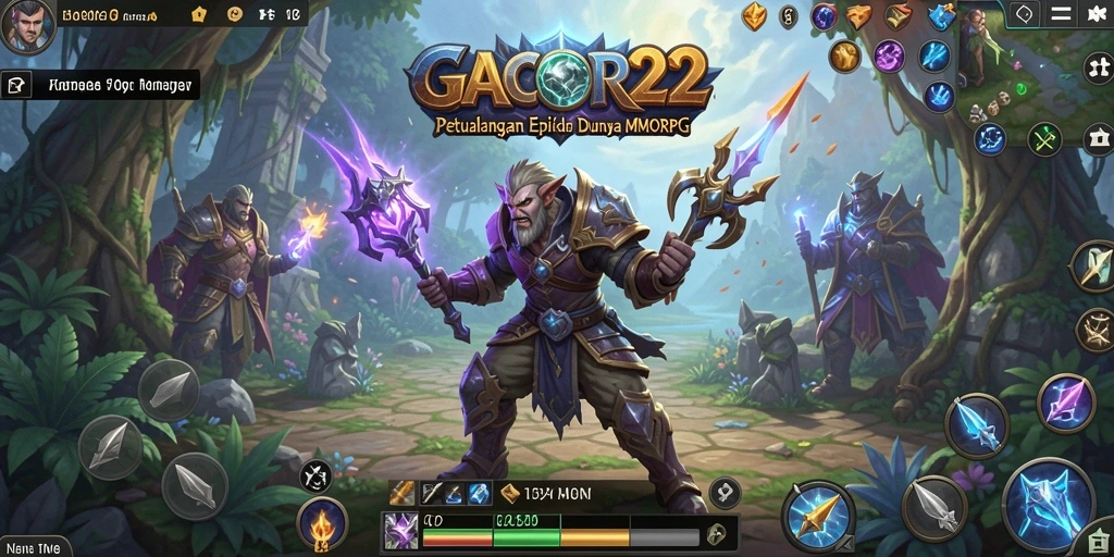 Tampilan gameplay GACOR22 dengan aksi pertempuran yang mendebarkan.
