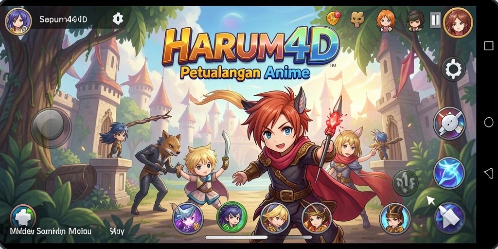 Screenshot utama menampilkan aksi seru dalam gameplay Anime.