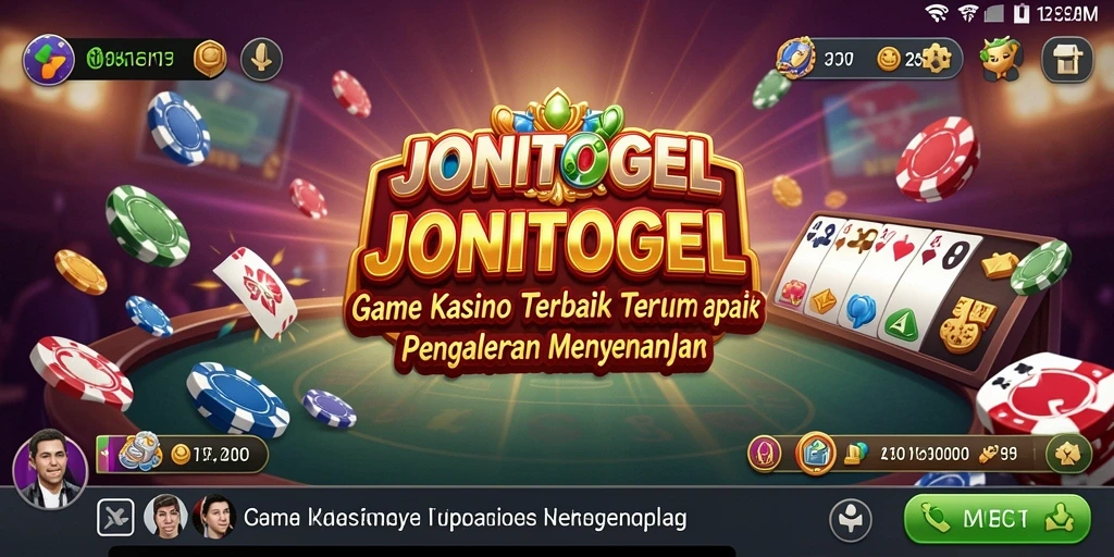 Screenshot gameplay JONITOGEL menampilkan momen mendebarkan pemain dalam permainan Kasino.