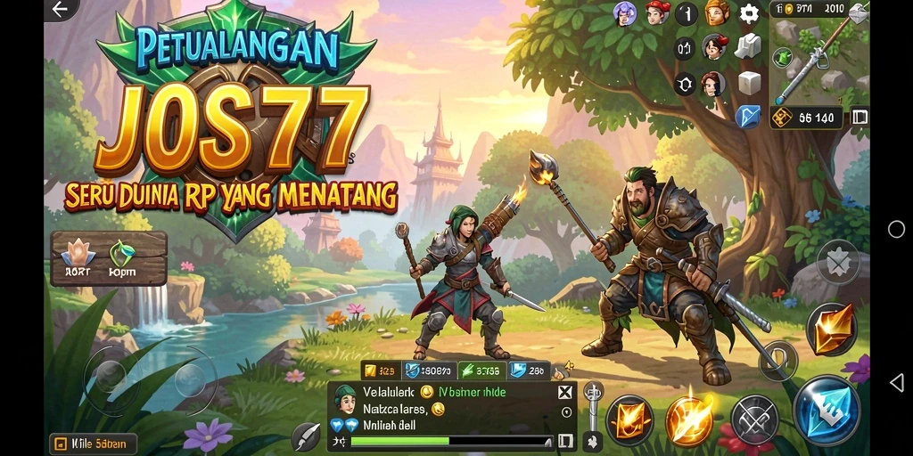 Tampilan gameplay JOS77 yang menegangkan dan penuh aksi RPG.