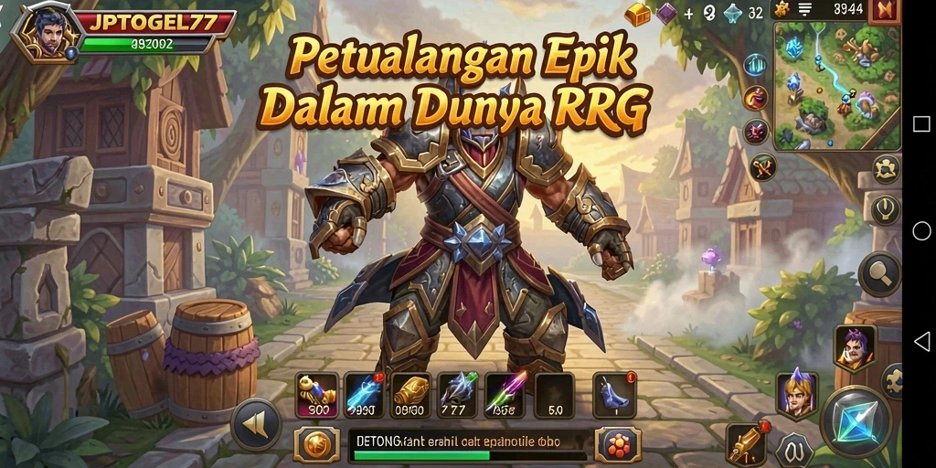 Screenshot JPTOGEL77 menampilkan aksi pertempuran seru dalam RPG.