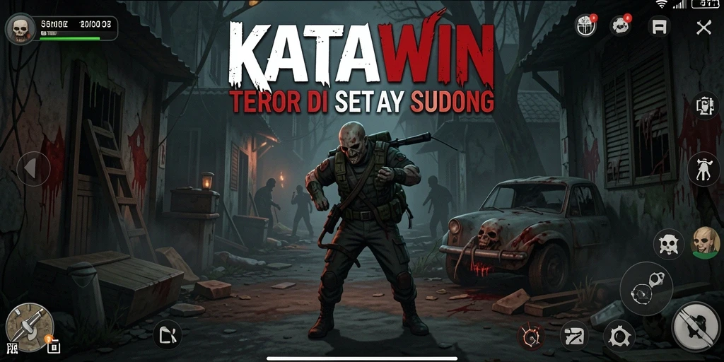 Screenshot KATAWIN menunjukkan suasana mencekam saat menjelajahi lokasi angker.