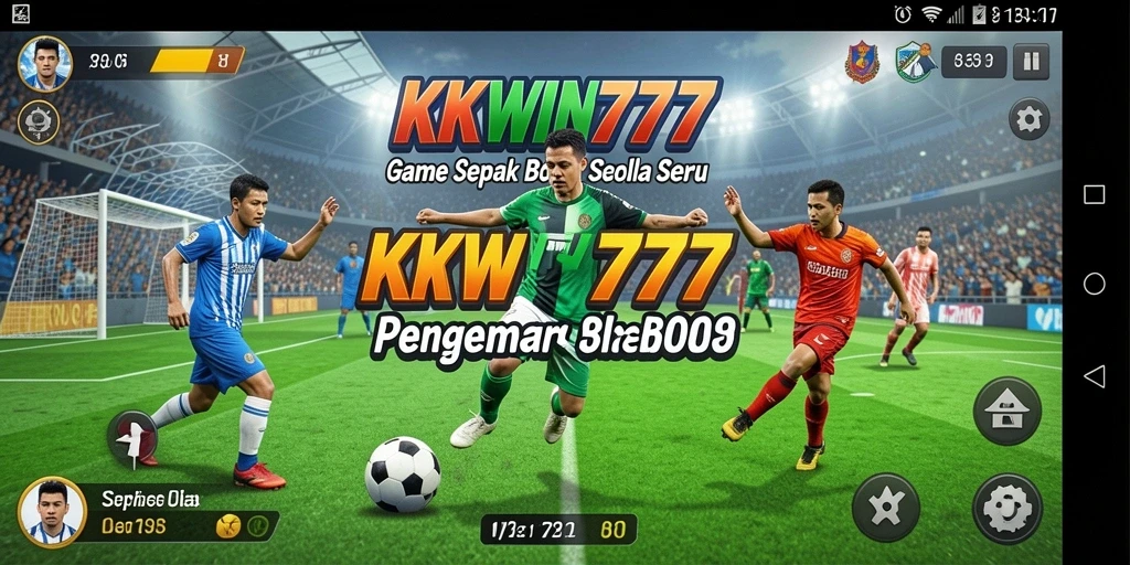 Tampilan menarik dari gameplay sepak bola KKWIN777 yang seru.
