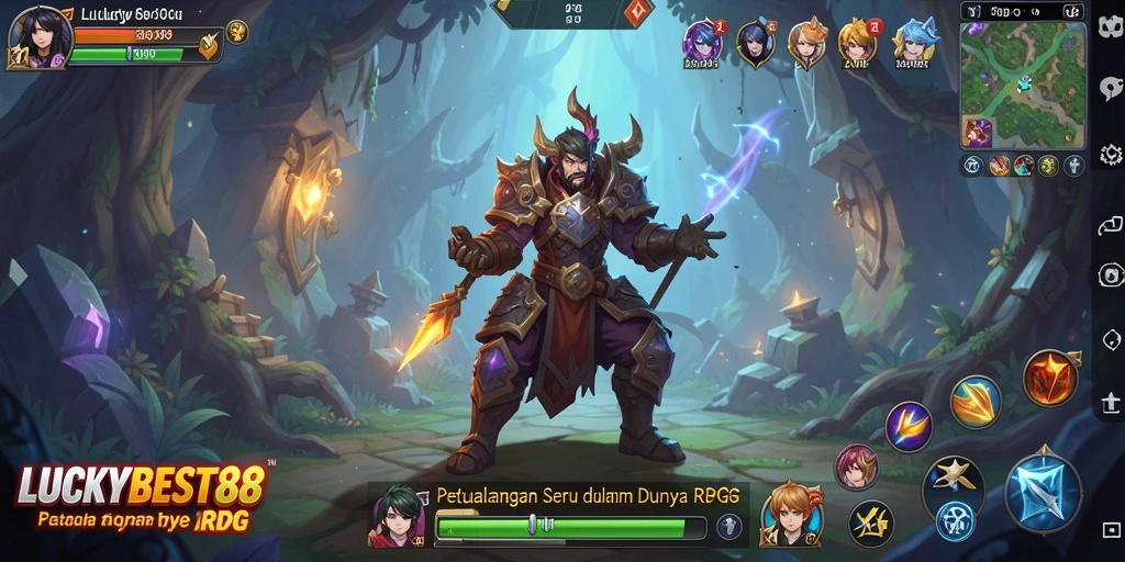 Tangkapan layar <strong>LUCKYBEST88</strong> menunjukkan aksi pertarungan yang mendebarkan dalam dunia RPG.