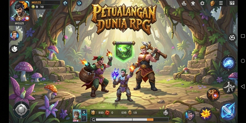 Tampilan gameplay RPG yang menawan dan menarik dari MG525.