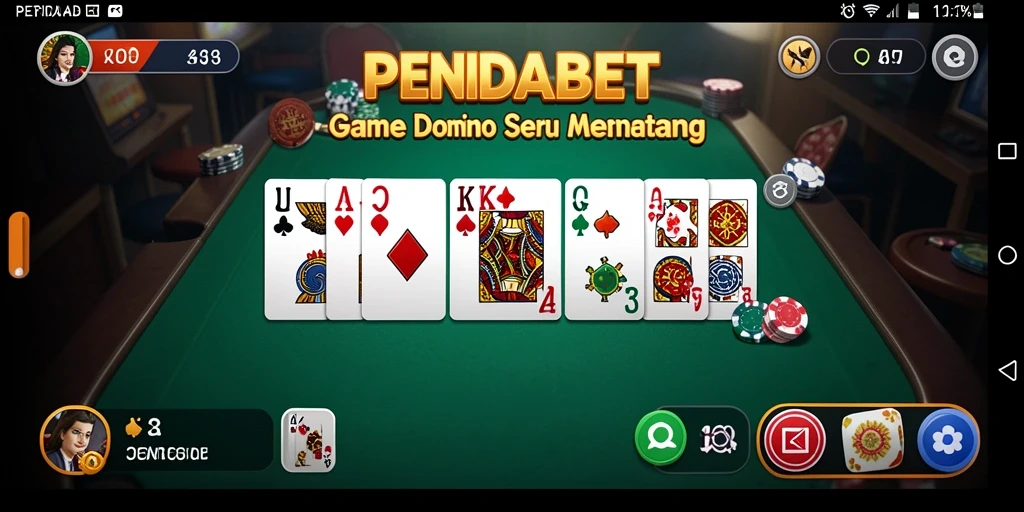 Screenshot gameplay PENIDABET menampilkan intensitas permainan domino.