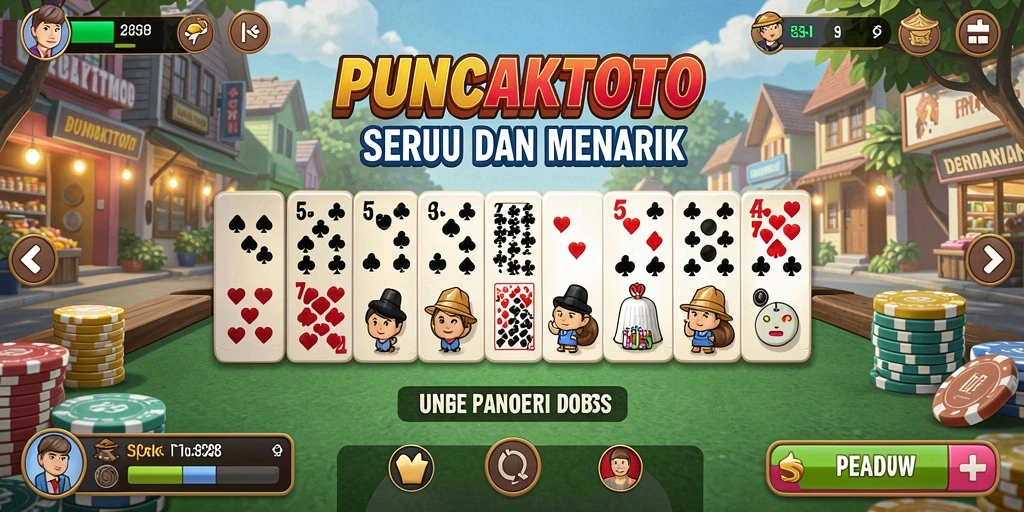 Tampilan gameplay PUNCAKTOTO yang penuh warna dan menarik.