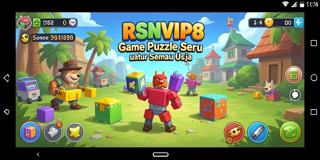 Tampilan gameplay RSNVIP8 dengan teka-teki menarik dan menantang.