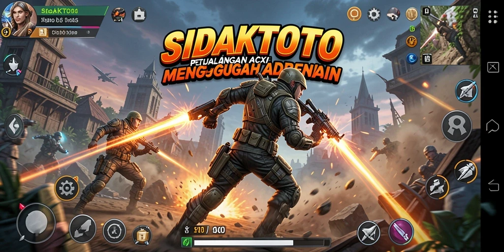 Tampilan gameplay menegangkan dalam SIDAKTOTO dengan aksi seru.