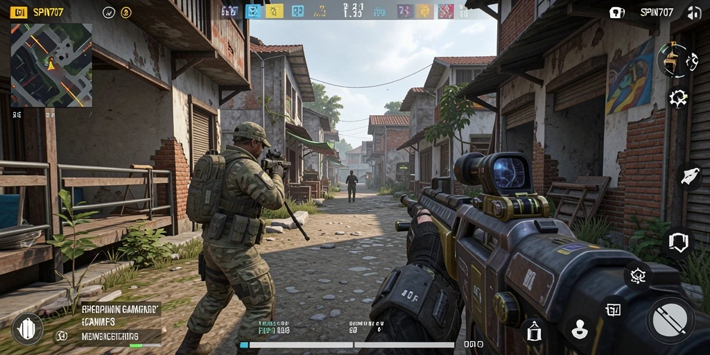 Tampilan menarik gameplay SPIN707 dengan aksi yang mendebarkan.