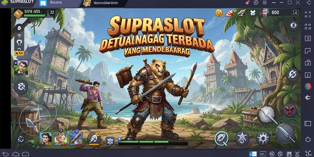 Tampilan grafis menakjubkan dari gameplay SUPRASLOT yang imersif.