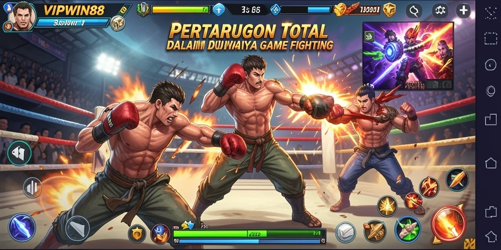 Tampilan seru gameplay dalam pertarungan epik di VIPWIN88.