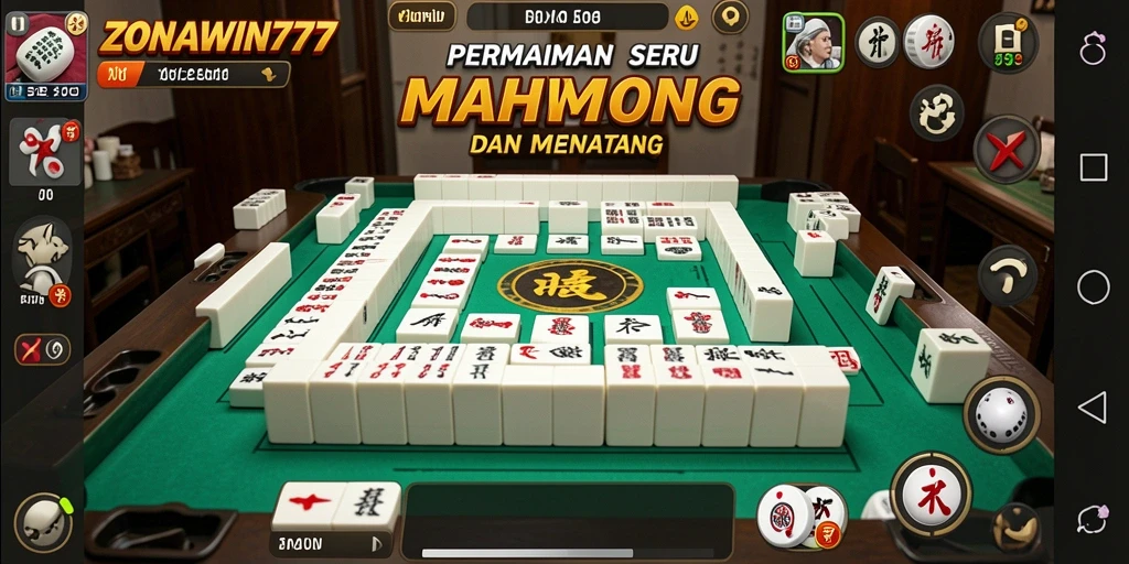 Tampilan gameplay menarik dari ZONAWIN777 dengan ubin Mahjong.